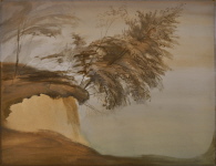 Baum am Trichter, Aquarell, 1988, 36/60 cm
