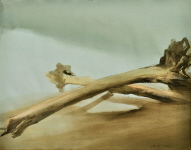 Baumkreuz, Aquarell, 1999, 36/46 cm