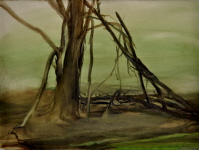 Baumtor, Aquarell, 2004, 61/46 cm