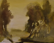 B&auml;umlichtung, Aquarell, 2000, 61/72,cm
