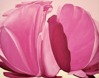 Magenta, Acryl, 2021, 80/100 cm