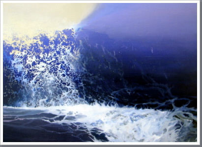 Lauf des Wasser, Acryl, Öl, 2009, 80/95 cm